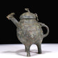 A Marvelous Bronze 'Animal Mask' Tripod Ewer With Inscriptions