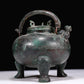 A Marvelous Bronze 'Auspicious Beast' Tripod Ewer