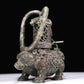 A Marvelous Bronze 'Auspicious Beast' Oil-Lamp