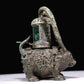 A Marvelous Bronze 'Auspicious Beast' Oil-Lamp