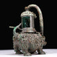 A Marvelous Bronze 'Auspicious Beast' Oil-Lamp