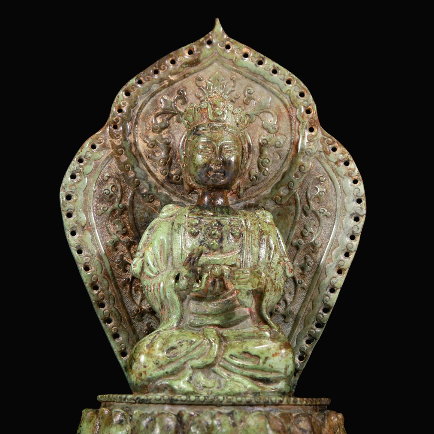 A Superb Bronze Figure Of Guanyin