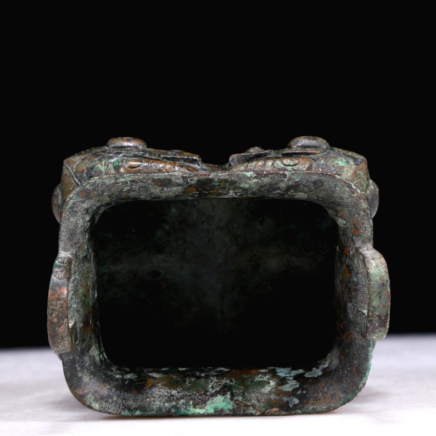 A Superb Bronze 'Animal Mask' Censer