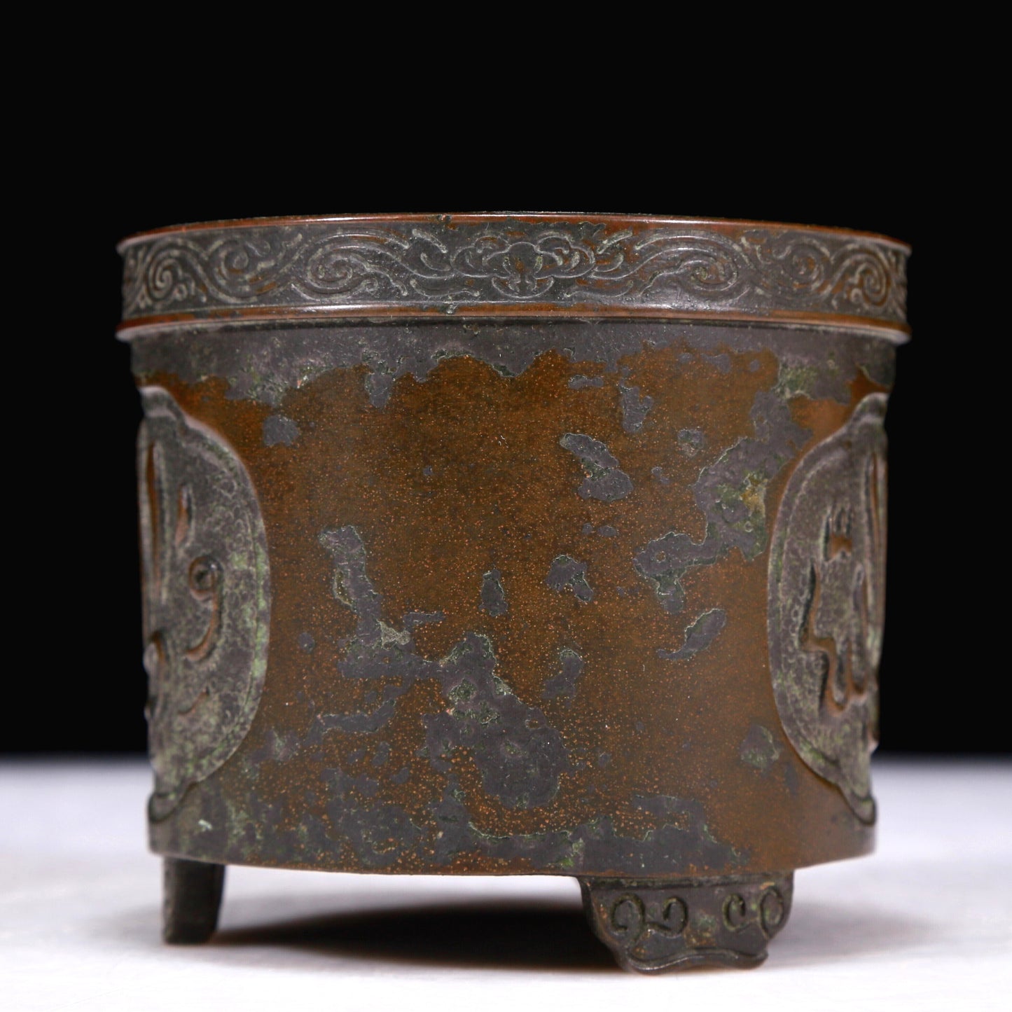 A Superb Bronze 'Arabic' Tripod Censer
