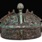 A Huge Superb Bronze 'Animal Mask' Pot With Inscriptions