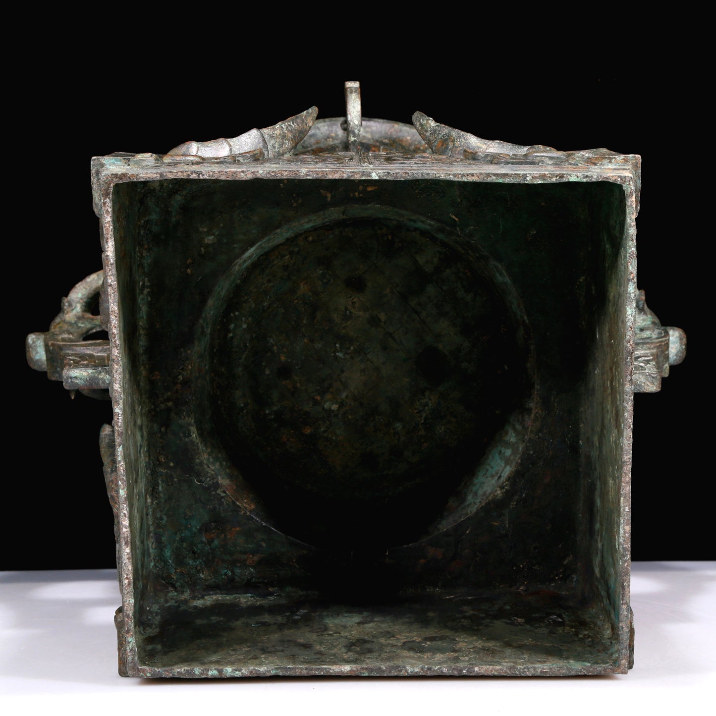 A Huge Superb Bronze 'Animal Mask' Censer With Inscriptions