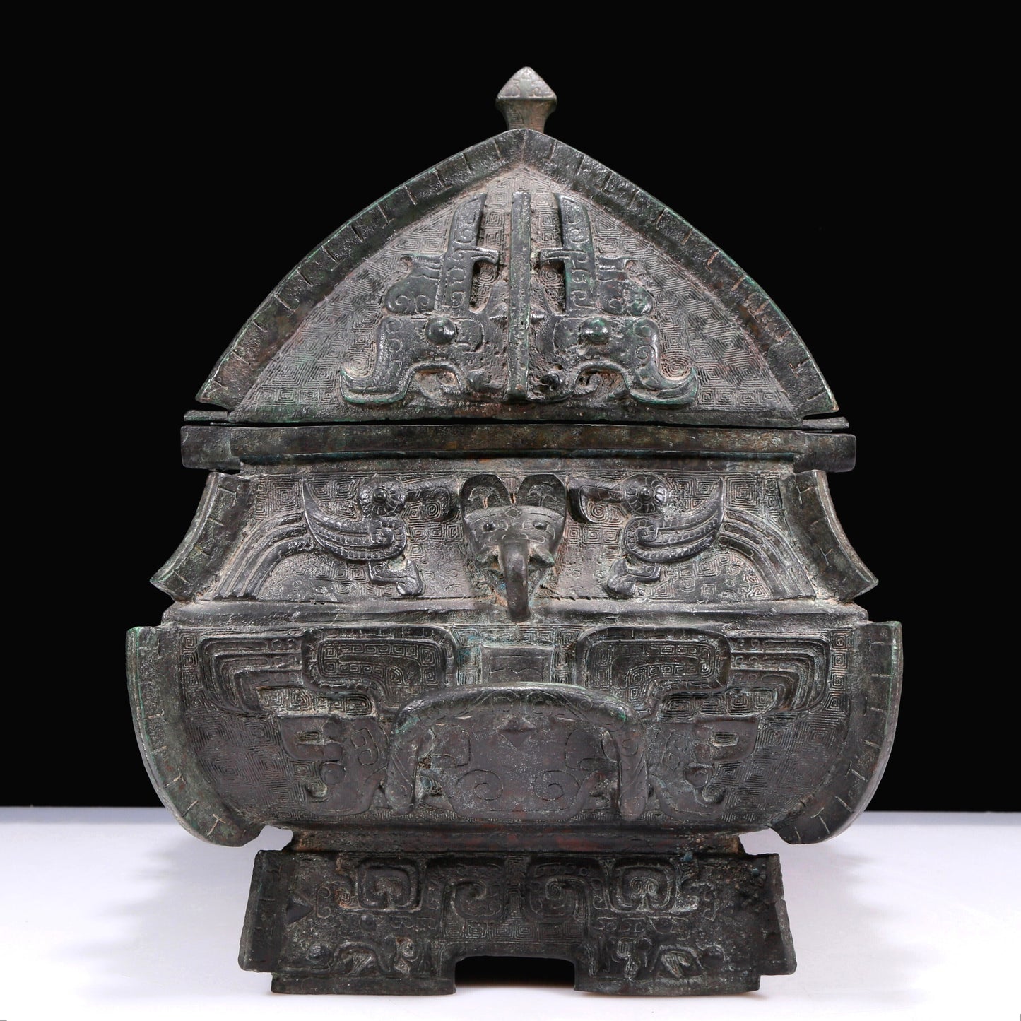 A Huge Superb Bronze 'Auspicious Beast' Jar With Inscriptions