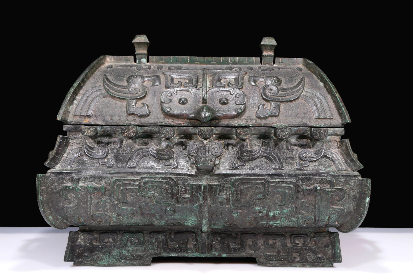 A Huge Superb Bronze 'Auspicious Beast' Jar With Inscriptions