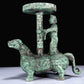 A Superb Bronze 'Auspicious Beast' Oil-Lamp