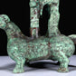 A Superb Bronze 'Auspicious Beast' Oil-Lamp