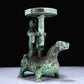 A Superb Bronze 'Auspicious Beast' Oil-Lamp