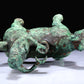 A Superb Bronze 'Auspicious Beast' Oil-Lamp
