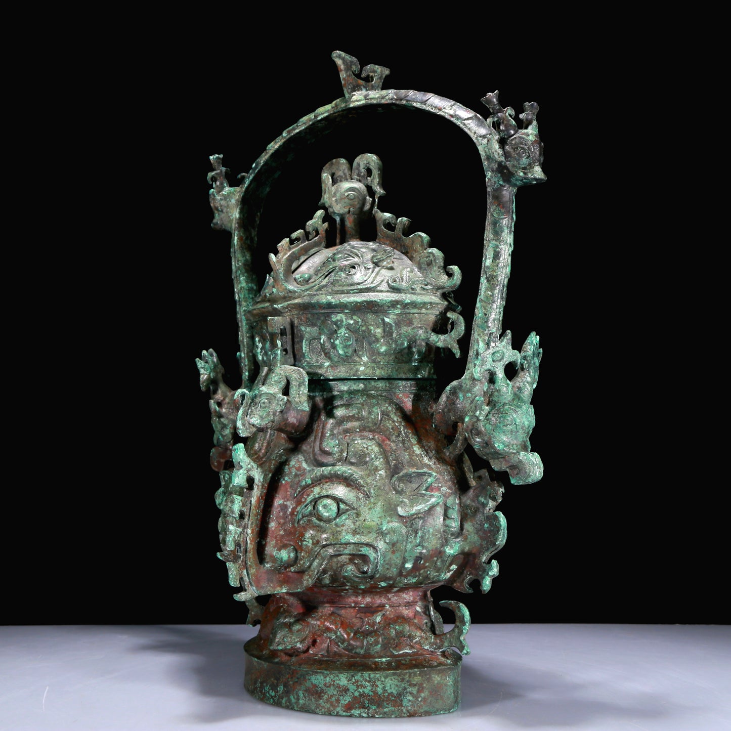 A Superb Bronze 'Auspicious Beast' Jar With Inscriptions