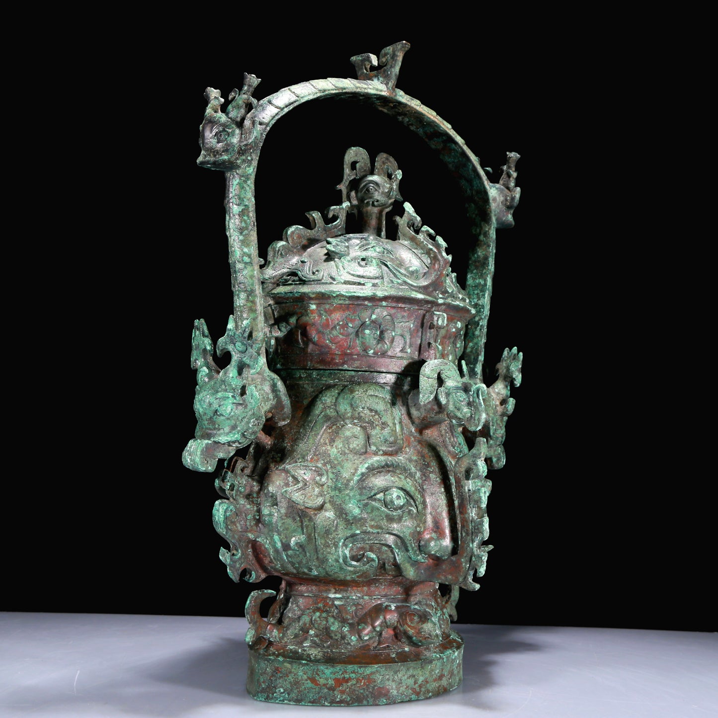 A Superb Bronze 'Auspicious Beast' Jar With Inscriptions