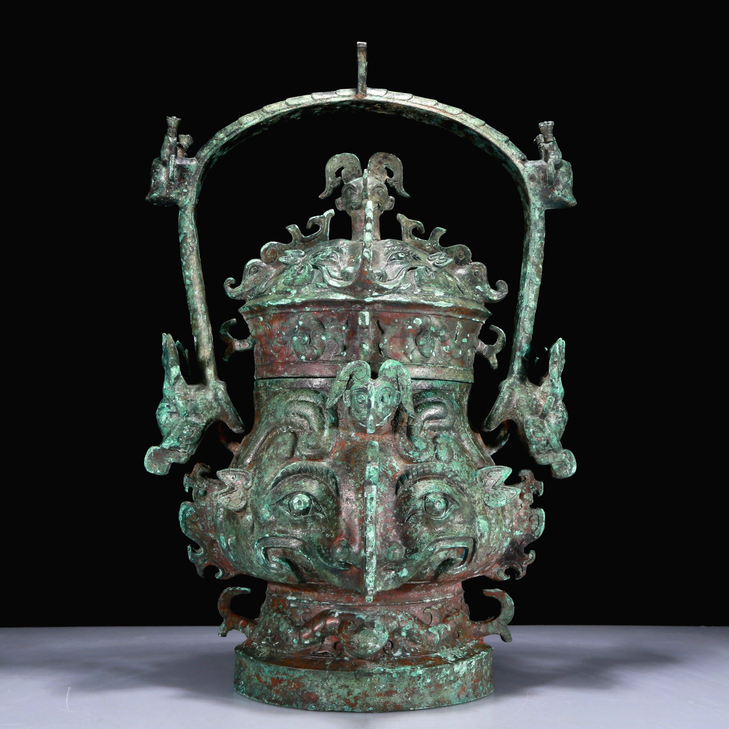 A Superb Bronze 'Auspicious Beast' Jar With Inscriptions