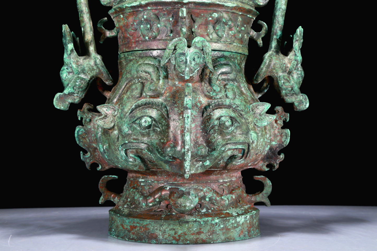 A Superb Bronze 'Auspicious Beast' Jar With Inscriptions