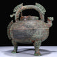 A Superb Bronze 'Dragon' Tripod Ewer With Inscriptions