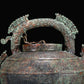 A Superb Bronze 'Dragon' Tripod Ewer With Inscriptions