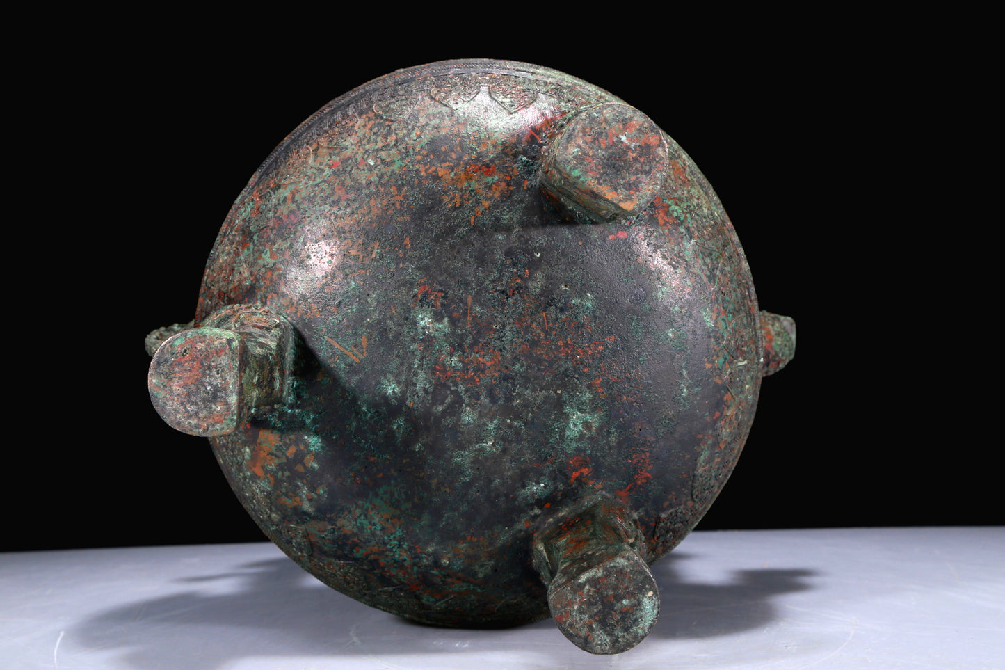 A Superb Bronze 'Dragon' Tripod Ewer With Inscriptions