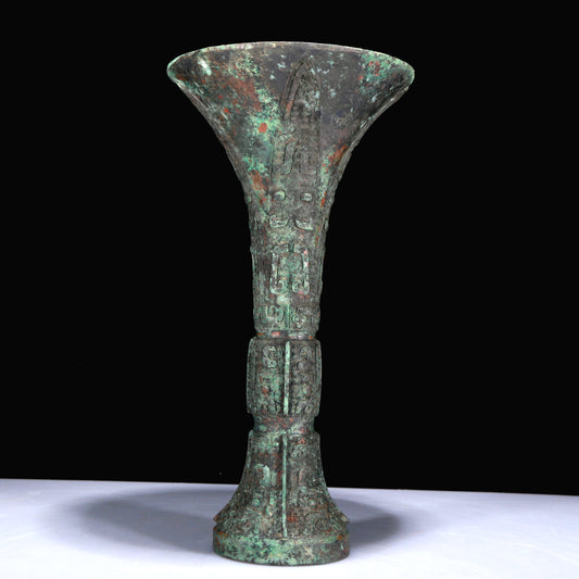 A Superb Bronze 'Animal Mask' Vase