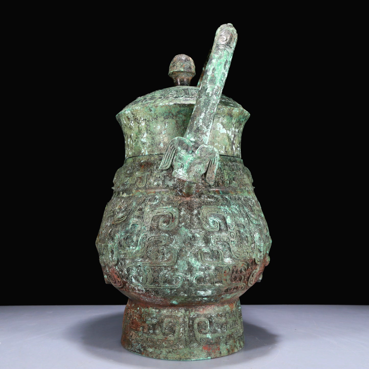 A Superb Bronze 'Animal Mask' Jar With Inscriptions