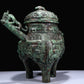 A Superb Bronze 'Animal Mask' Tripod Ewer With Inscriptions