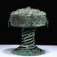 A Superb Bronze 'Dragon' Beast-Handled Stem-Censer And Cover With Inscriptions