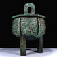 A Huge Superb Bronze 'Animal Mask' Tripod Censer With Inscriptions