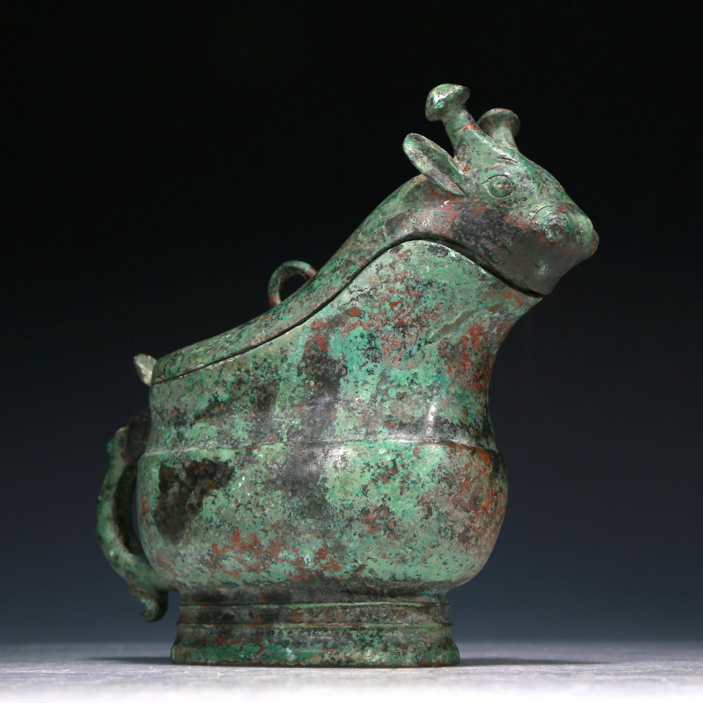 A Wonderful Bronze 'Auspicious Beast' Ewer With Inscriptions