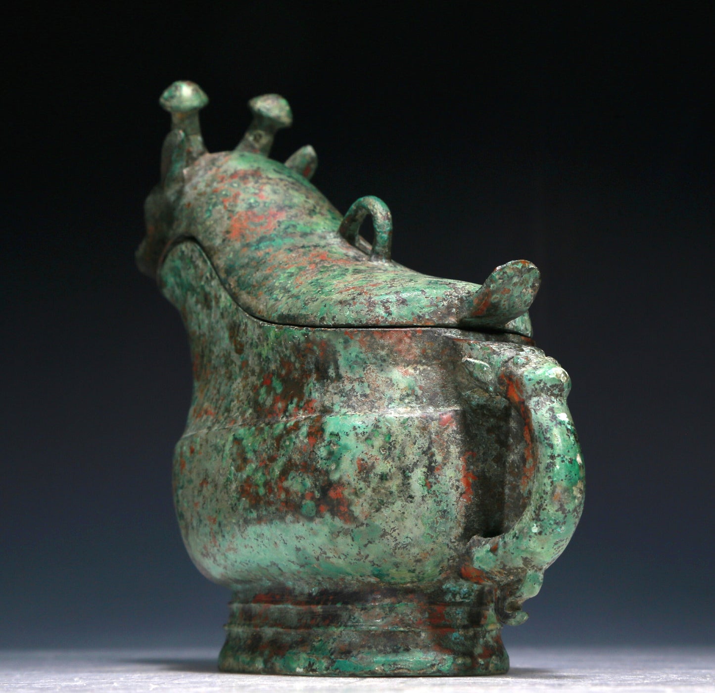 A Wonderful Bronze 'Auspicious Beast' Ewer With Inscriptions
