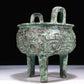 A Wonderful Bronze  'Animal Mask' Tripod Censer With Inscriptions