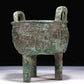 A Wonderful Bronze  'Animal Mask' Tripod Censer With Inscriptions