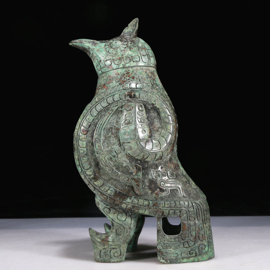 A Wonderful Bronze Auspicious Beast-Form Jar