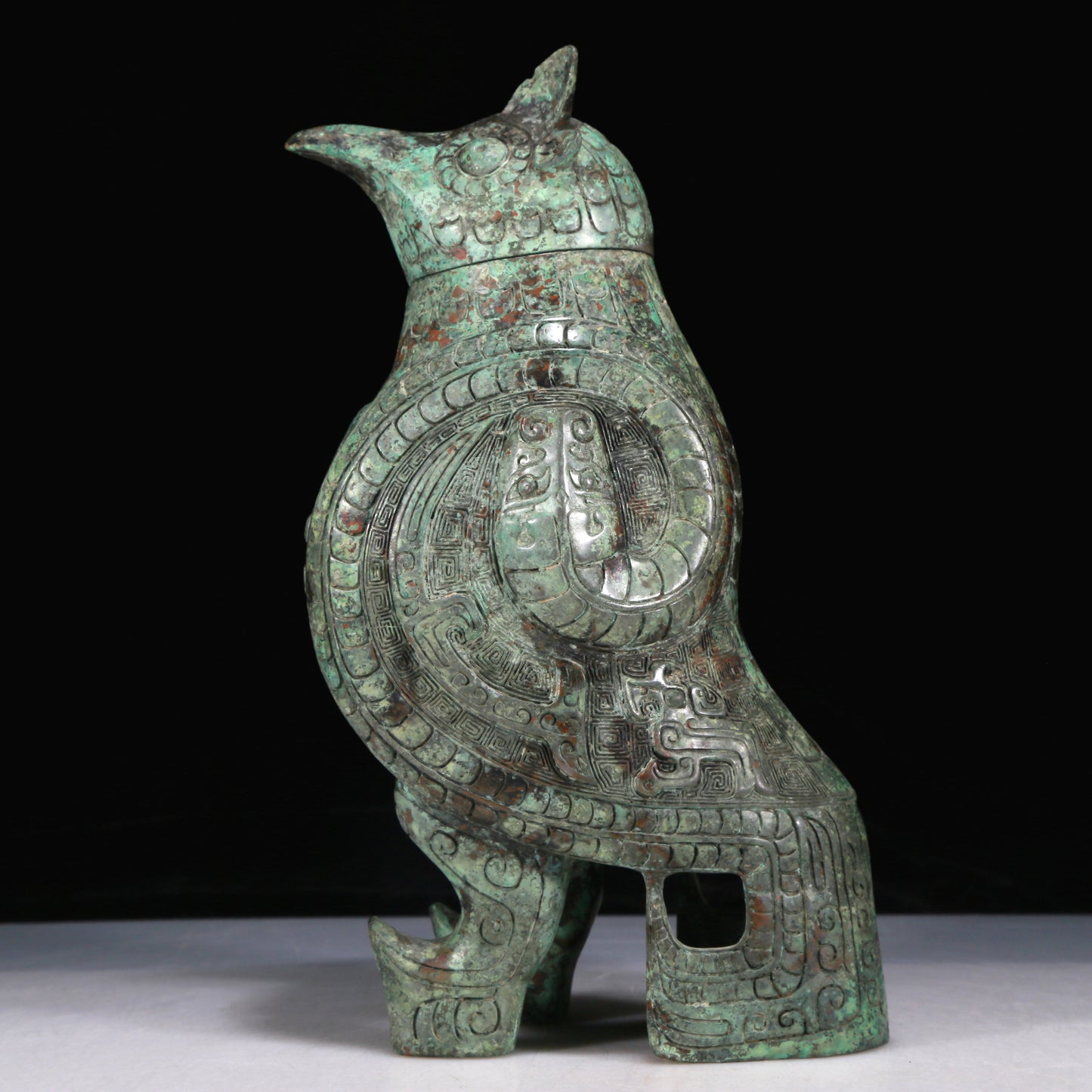 A Wonderful Bronze Auspicious Beast-Form Jar
