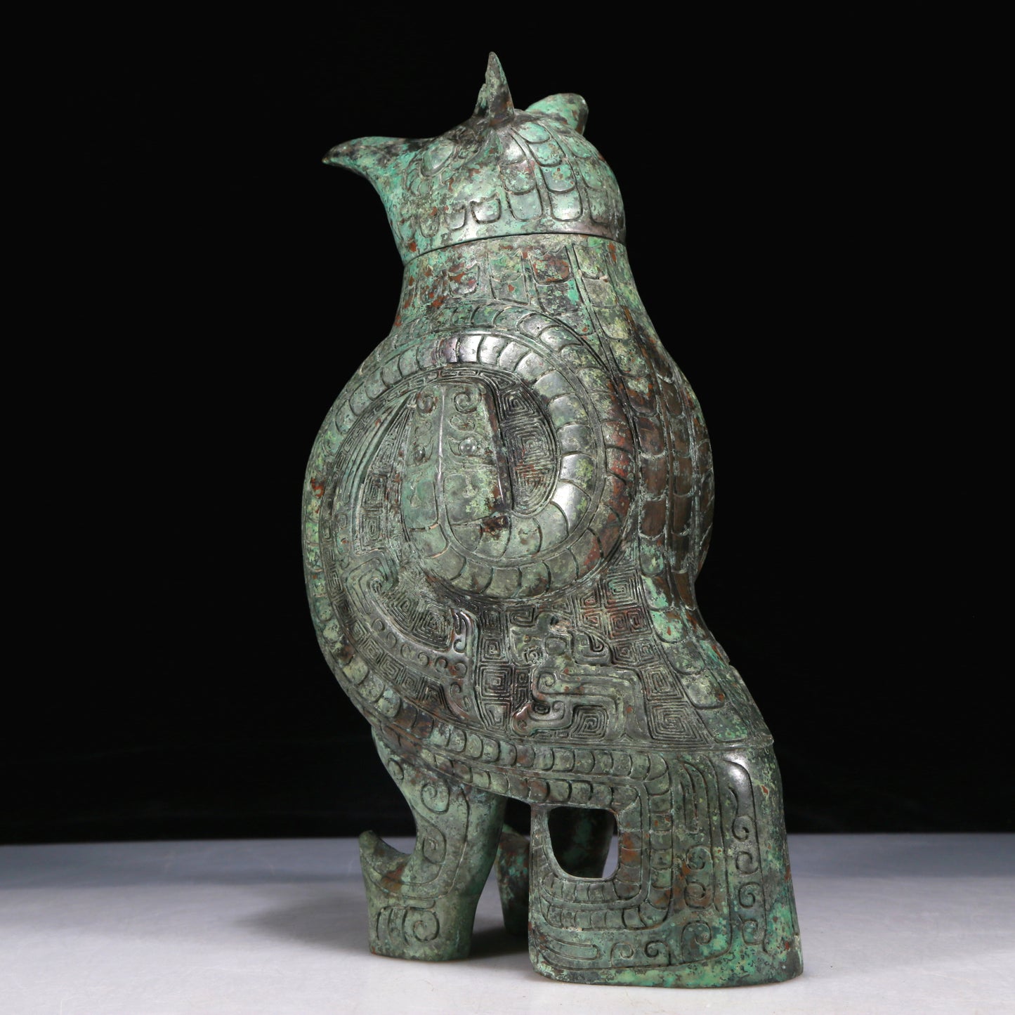 A Wonderful Bronze Auspicious Beast-Form Jar