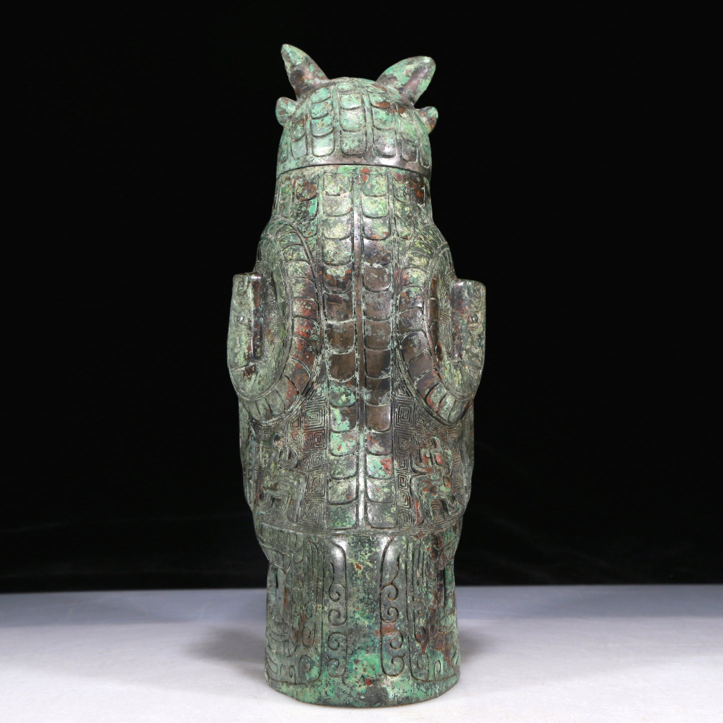 A Wonderful Bronze Auspicious Beast-Form Jar