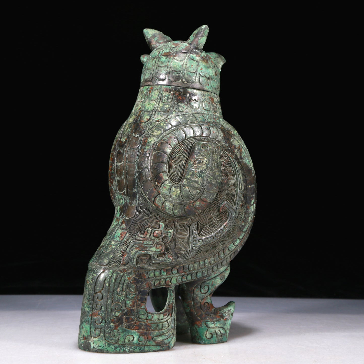 A Wonderful Bronze Auspicious Beast-Form Jar