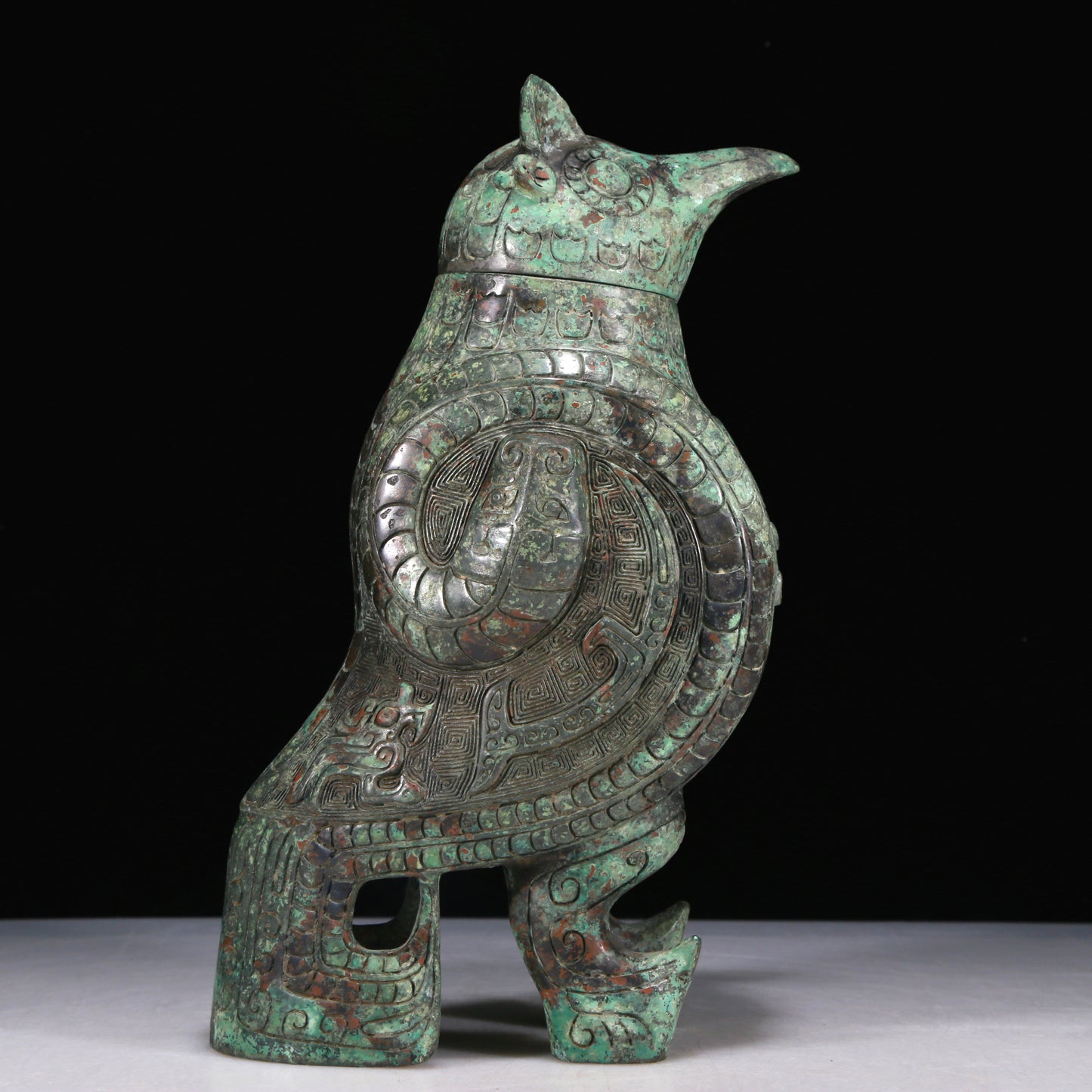 A Wonderful Bronze Auspicious Beast-Form Jar