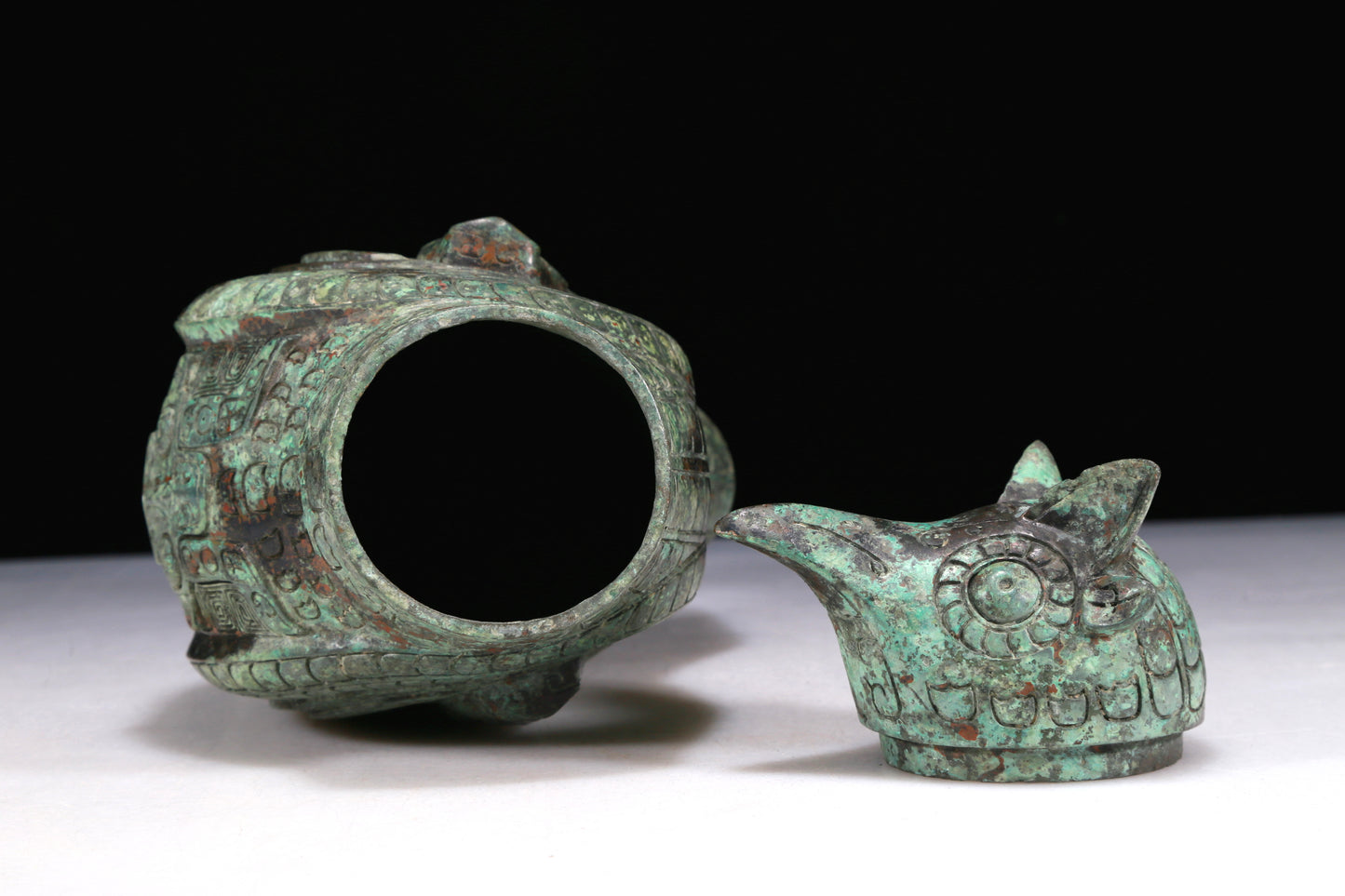 A Wonderful Bronze Auspicious Beast-Form Jar