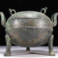 A Wonderful Bronze Tripod Censer And Cover