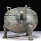 A Wonderful Bronze Tripod Censer And Cover