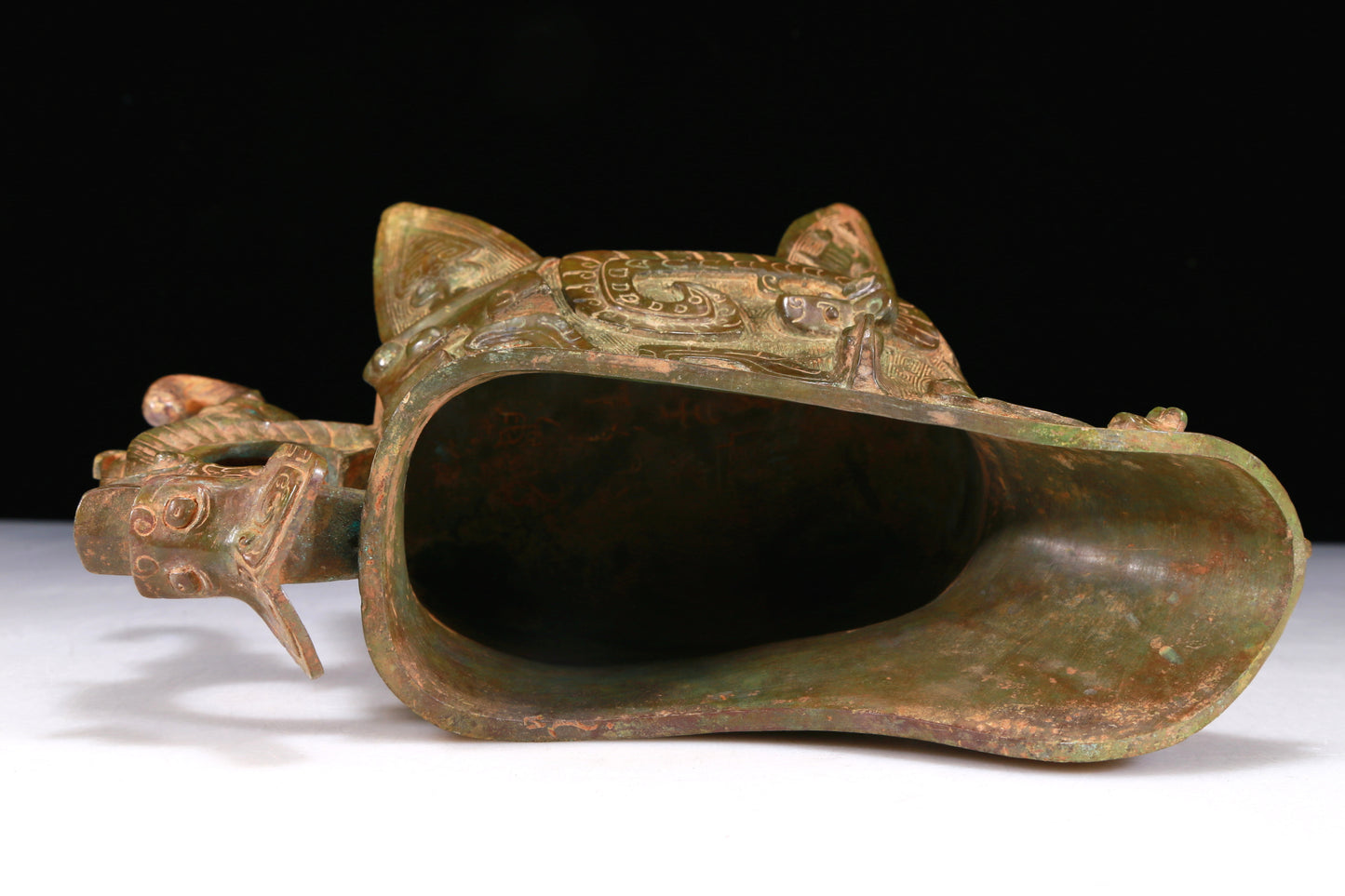 A Wonderful Bronze 'Auspicious Beast' Ewer With Inscriptions