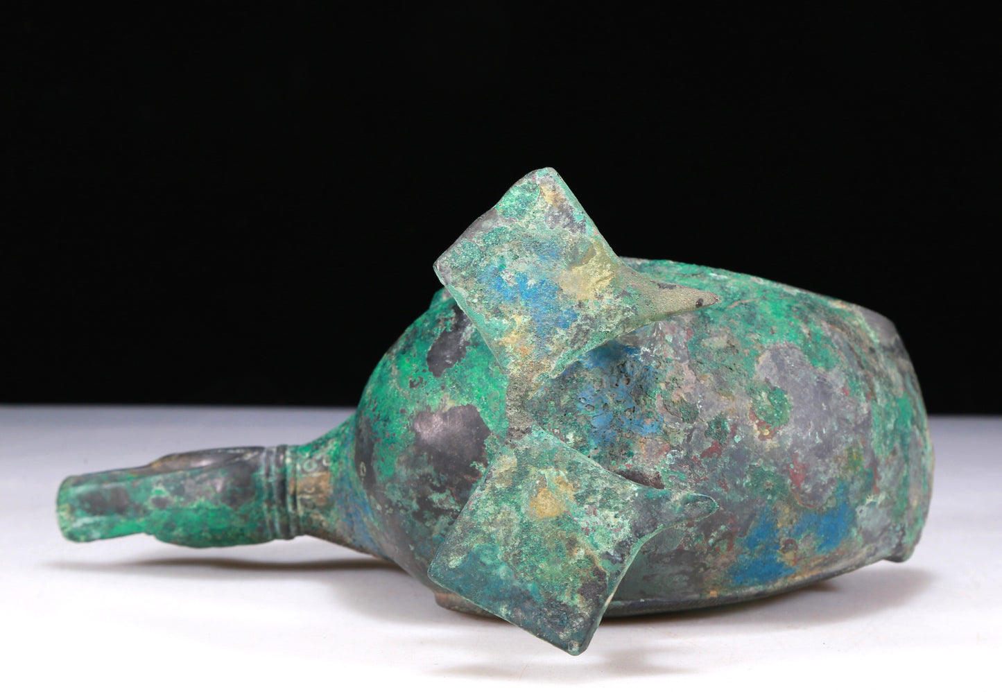 A Wonderful Bronze Duck-Form Ewer