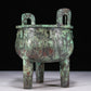 A Wonderful Bronze 'Animal Mask' Tripod Censer With Inscriptions