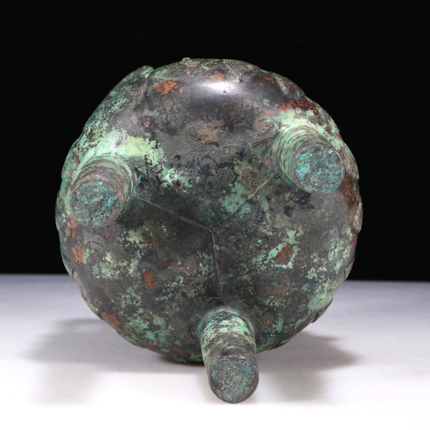A Wonderful Bronze 'Animal Mask' Tripod Censer With Inscriptions