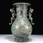 A Wonderful Bronze Dragon-Handled Vase And Cover
