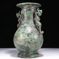 A Wonderful Bronze Dragon-Handled Vase And Cover