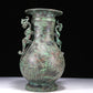 A Wonderful Bronze Dragon-Handled Vase And Cover