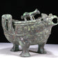 A Wonderful Bronze 'Auspicious Beast' Tripod Censer And Cover With Inscriptions