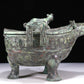 A Wonderful Bronze 'Auspicious Beast' Tripod Censer And Cover With Inscriptions
